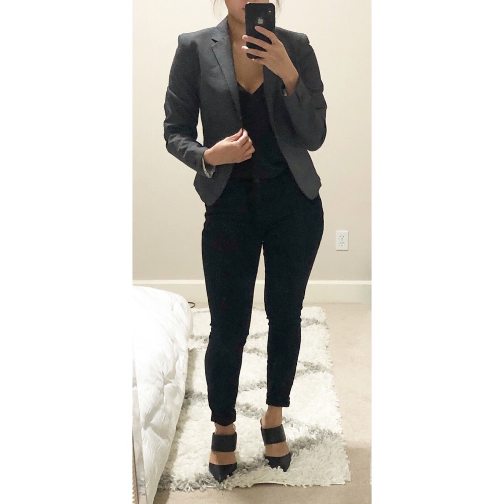 H&M Grey Button Blazer Size 4